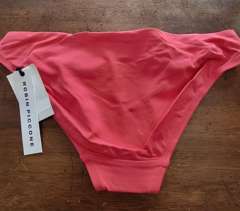 NWT Robin Piccone XS Luca Pink Punch Bar Bell Bikini Bottom 118101