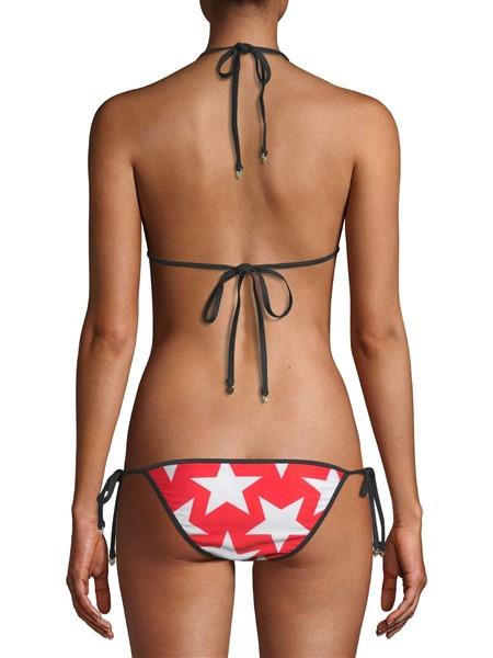 NWOT Wildfox Reversible M Triangle Bra String Bikini Top Red Blue Star 118129