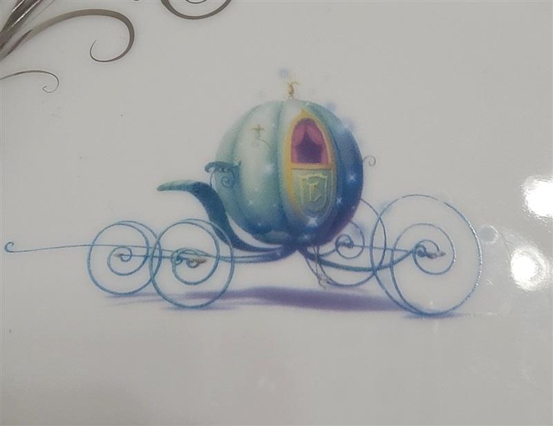 NWT Disney Princess 2 Cinderella Salad Plates 8" Pumpkin Carriage 118141