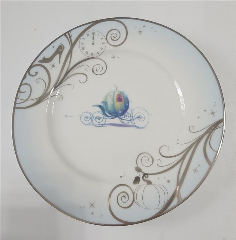 NWT Disney Princess 2 Cinderella Salad Plates 8" Pumpkin Carriage 118141
