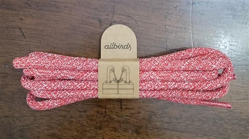 NWT AllBird's Natural Shoe Laces Red White Replacement Laces 118178
