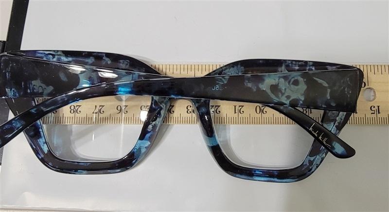 NWT Nicole Miller 1.5 Blue Tortoiseshell Cat Eye Reading Glasses Readers 118188