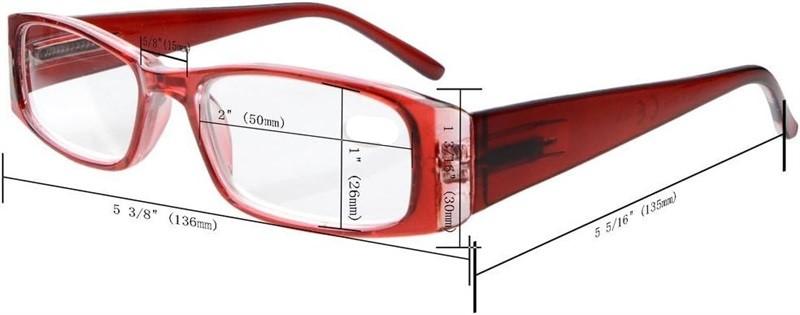 NWT EyeKepper Rectangle x2.0 Reading Glasses Readers Brown 118195