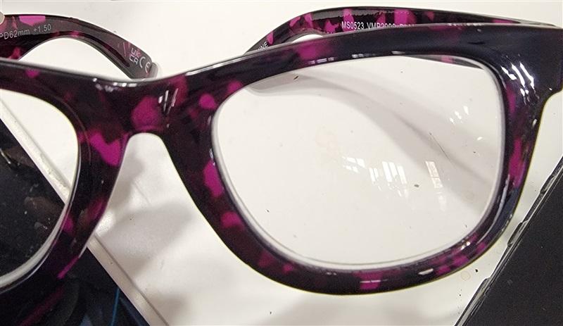 NWT Betsey Johnson Purple Tortoiseshell Reading Nerd Glass Readers 2.0 118206