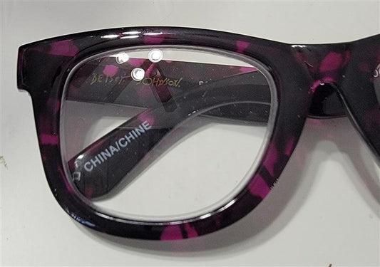 NWT Betsey Johnson Purple Tortoiseshell Reading Nerd Glass Readers 2.0 118206