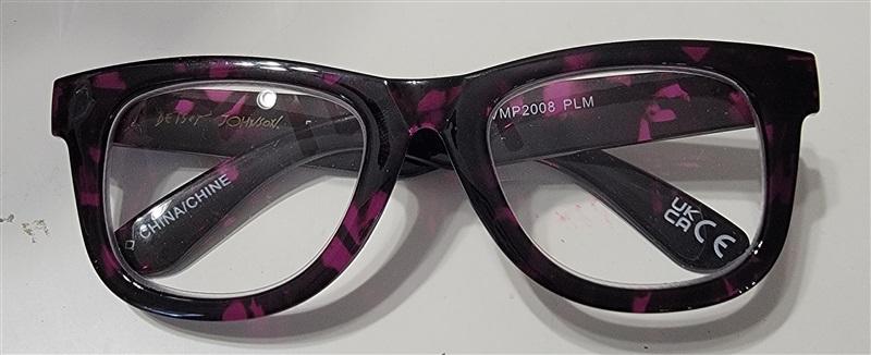 NWT Betsey Johnson Purple Tortoiseshell Reading Nerd Glass Readers 2.0 118206