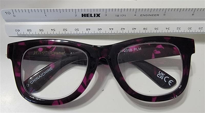 NWT Betsey Johnson Purple Tortoiseshell Reading Nerd Glass Readers 2.0 118206