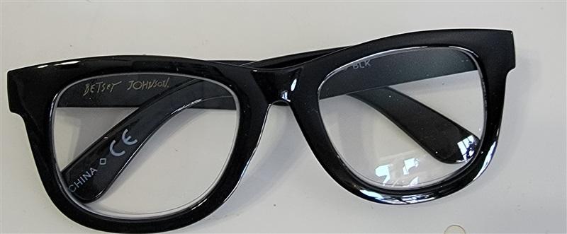 Betsey Johnson Black Frame Reading Nerd Glass Readers 2.0 Blue Light 118207