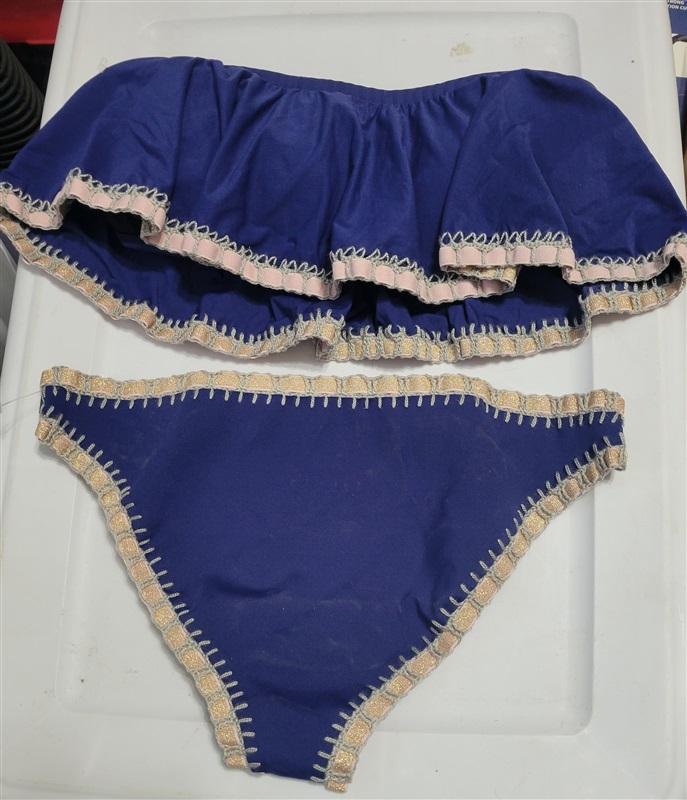 NWT Pilyq Platinum M Flutter Crochet Trim Top L Bikini Swim Bottom 118211