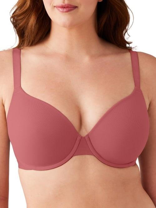 NWT Wacoal 34DD Shape Revelation Shallow Top T-Shirt Bra 855387 Rose 118221