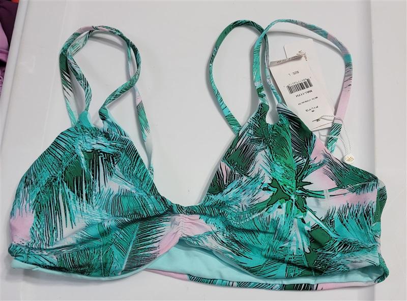 NWT Pilyq Mai Tai L Tropical Utopia Strappy Halter Bikini Swim Top 118268