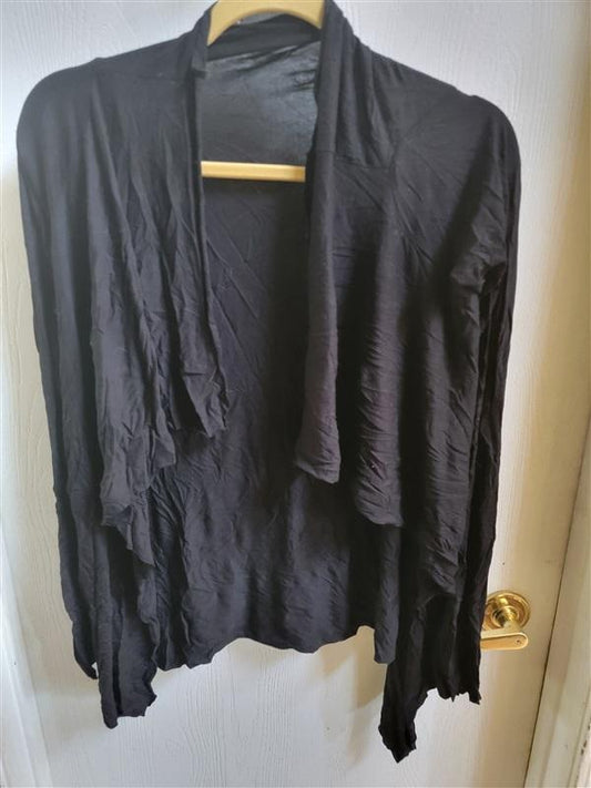 NWOT Lauren Moshi SM Black White Star Drape front Jacket 118281