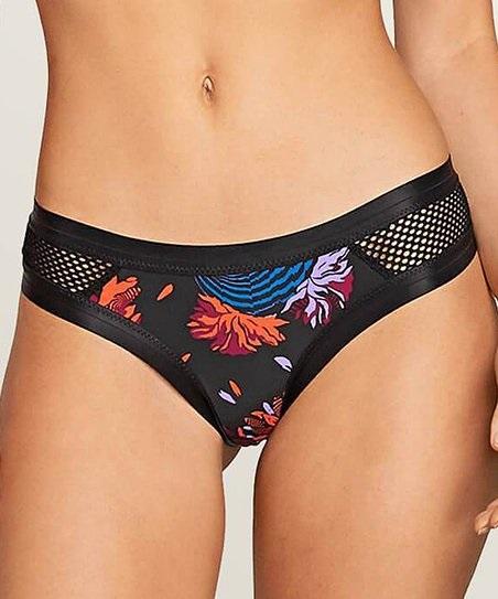 NWOT Volcom Buds Forever S Floral Netted Scoop Bikini Swim Bottom #106367