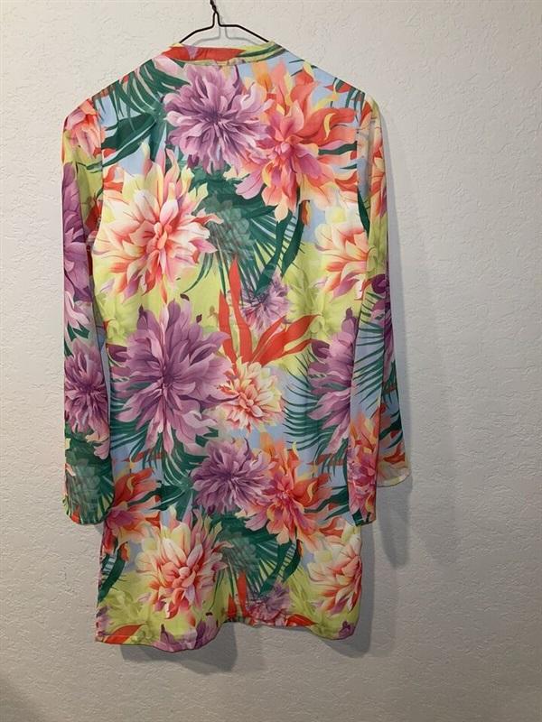 NWOTD Boston Proper M Neon Tropics Embellished Tunic Dress 118360