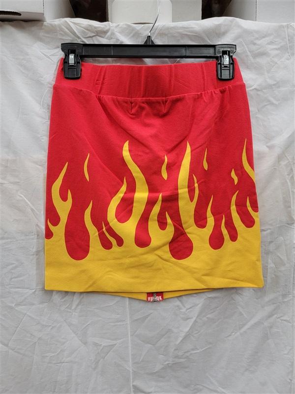 NWT Wildfox Sm Flame on Roxi Zip Up Stretch Skirt 118366