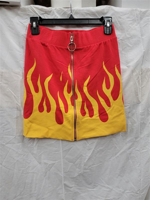 NWT Wildfox Sm Flame on Roxi Zip Up Stretch Skirt 118366