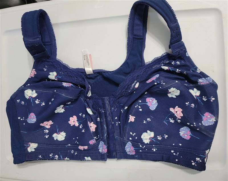 NWOT 40DD Comfort Choice Wirefree Front Hook Seamless Leisure Bra Floral 118368