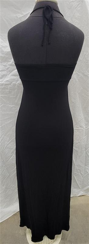 NWOTD Sky S Chainmail Bra Black Club Maxi Dress 118374