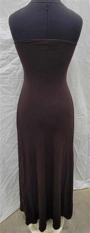 NWT Sky S Strapless Brown Crochet Club Maxi Dress 118387
