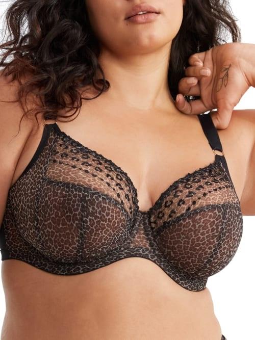 NWT Elomi 36L USA Matilda Underwire Plunge Bra EL8900 Leopard 118418