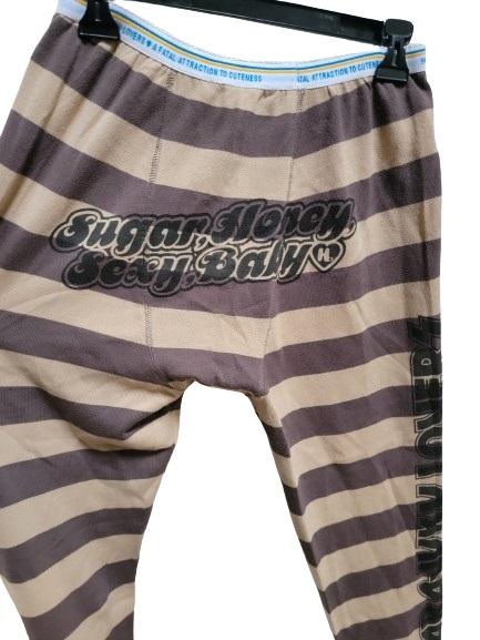 NWT Harajuku Lovers Fatal Attraction Cuteness Striped Long John pants 118473