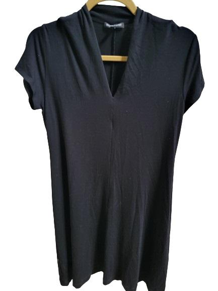 NWOT Eileen Fisher S V-Neck Tunic Dress Black 118483