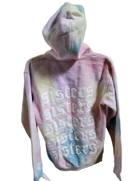 NWOT James Charles Sisters by Safety Pin Pastel Tie Dye Hoodie Sweatshirt 118487