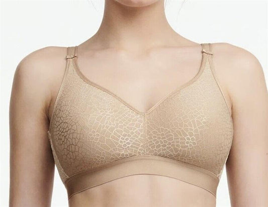 NWT Chantelle 40DDD C Magnifique Full Bust Wire Free Bra 1892 Beige 118498