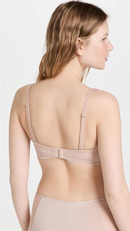 NWT Simone Perele 36F Karma Strapless Plunge Bra 12V302 Beige 118505