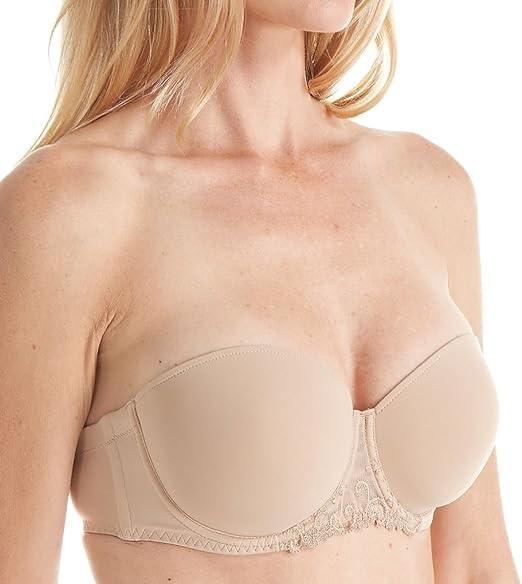 NWT Simone Perele 36F Karma Strapless Plunge Bra 12V302 Beige 118505