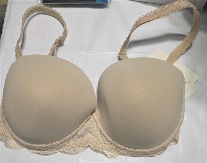 NWT Simone Perele 36F Karma Strapless Plunge Bra 12V302 Beige 118505