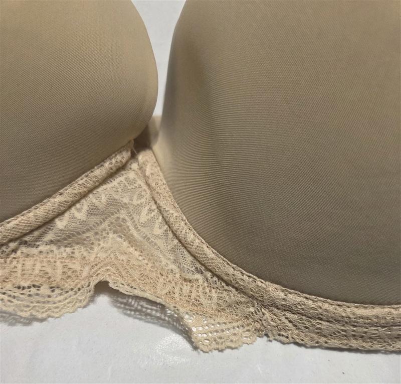 NWT Simone Perele 36F Karma Strapless Plunge Bra 12V302 Beige 118505