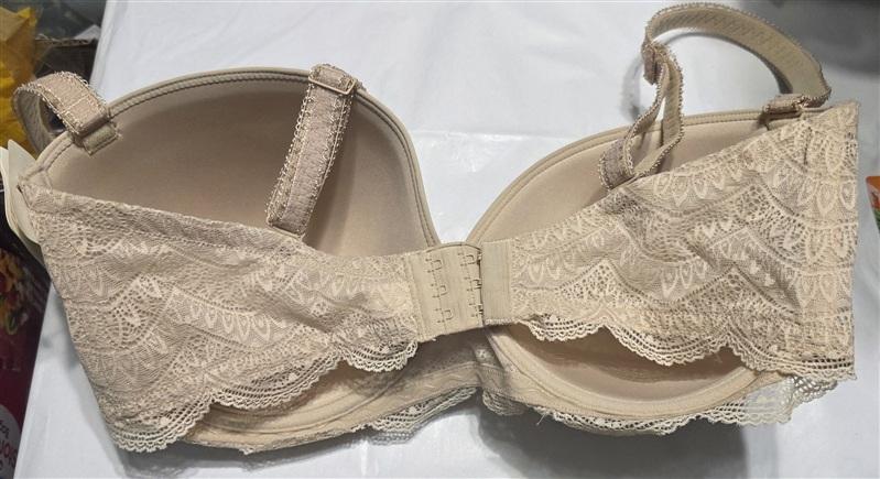 NWT Simone Perele 36F Karma Strapless Plunge Bra 12V302 Beige 118505
