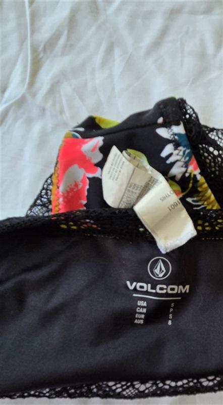 NWOT Volcom S Floral Lace Scoop Cheeky Bikini Swim Bottom 118510