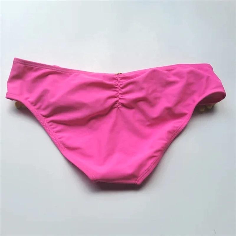 NWOT Pilyq PQ S Women Pink Pom Pom Bikini Bottom 118511