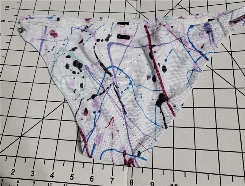 NWOT Volcom S Strappy Side Paint Splatter Bikini Swim Bottom 118514