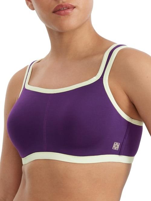 NWT Natori 34H Yogi Yoga Sports Bra 731050 Plum Lime 118541