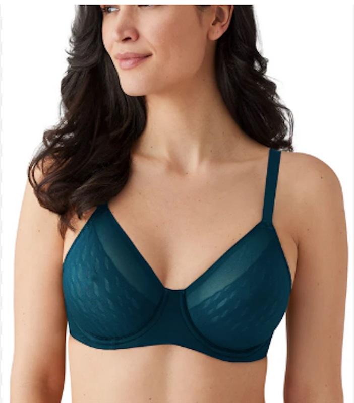 NWT Wacoal 38C Elevated Allure Full Figure Underwire Bra 855336 Teal 118619