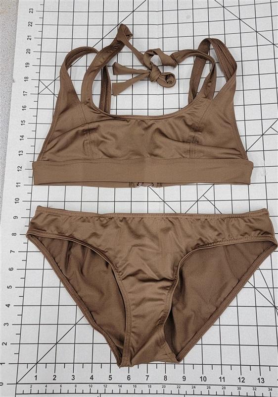 NWOT Ailin Cape Reinga Sports Bikini Brown Top S Bottom M 118667