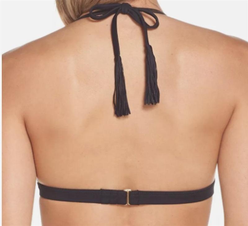 NWT PIlyq Cadillac Color Block M Triangle Bikini Swim Top S Teeny Bottom 118692