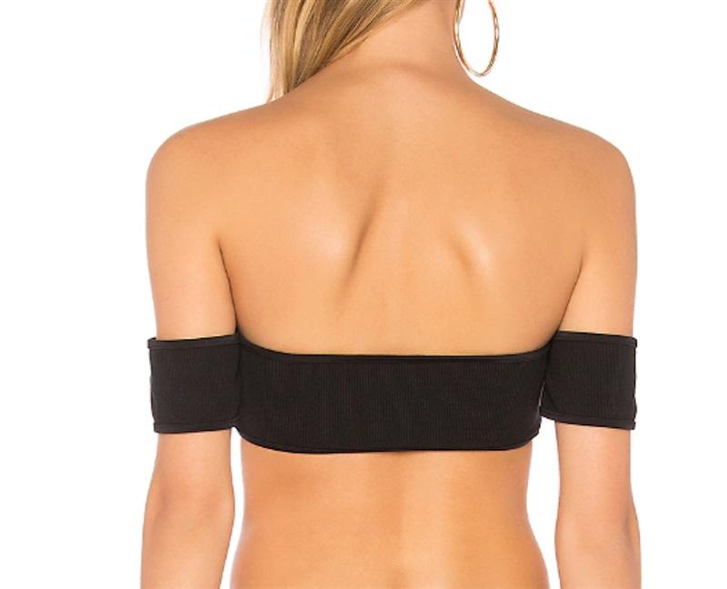 NWT BEACH BUNNY XL PRESLEY OFF SHOULDER TOP Black 118711