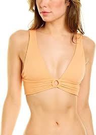 NWT L*Space D Eco Chic Repreve Fisher Top tangerine Orange 118741