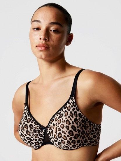 NWOT Chantelle C Magnifique 32DDD Seamless Underwire Bra Animal 1891 118742