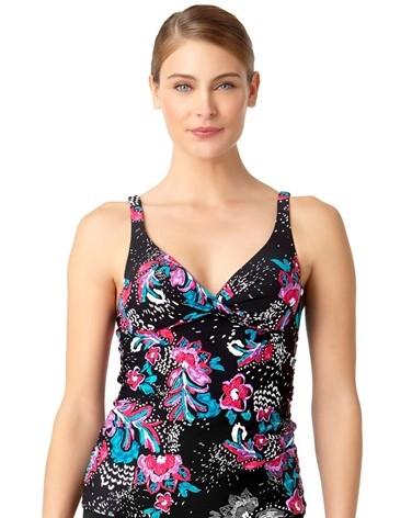 NWOT Anne Cole 34B/32C Paisley Twist Front Underwire Tankini 118746