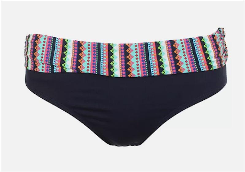 NWT Anne Cole L Blue Friendship Bracelet Foldover Bikini Bottom #118786