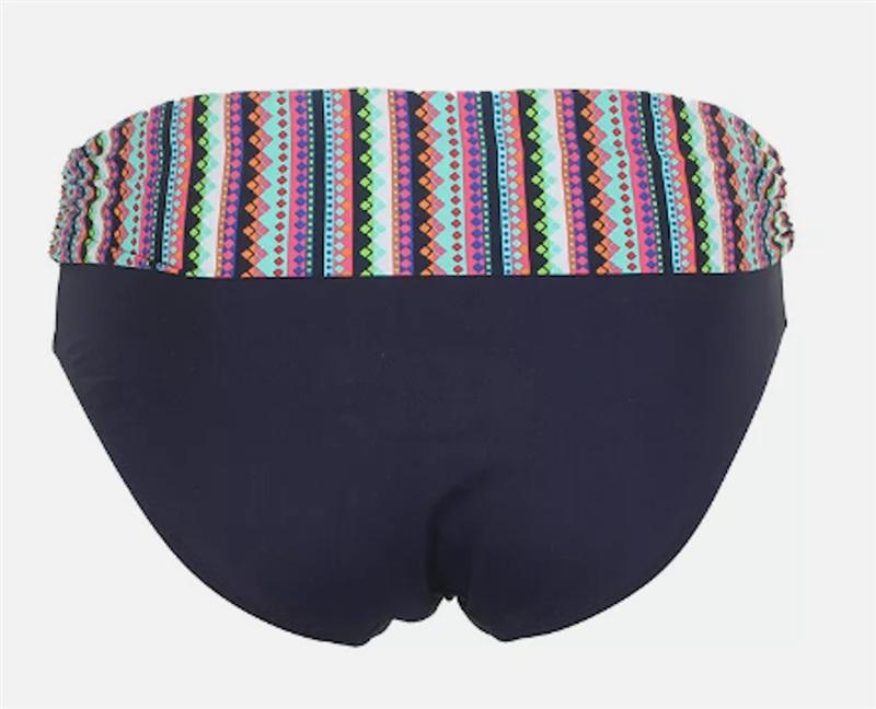 NWT Anne Cole L Blue Friendship Bracelet Foldover Bikini Bottom #118786