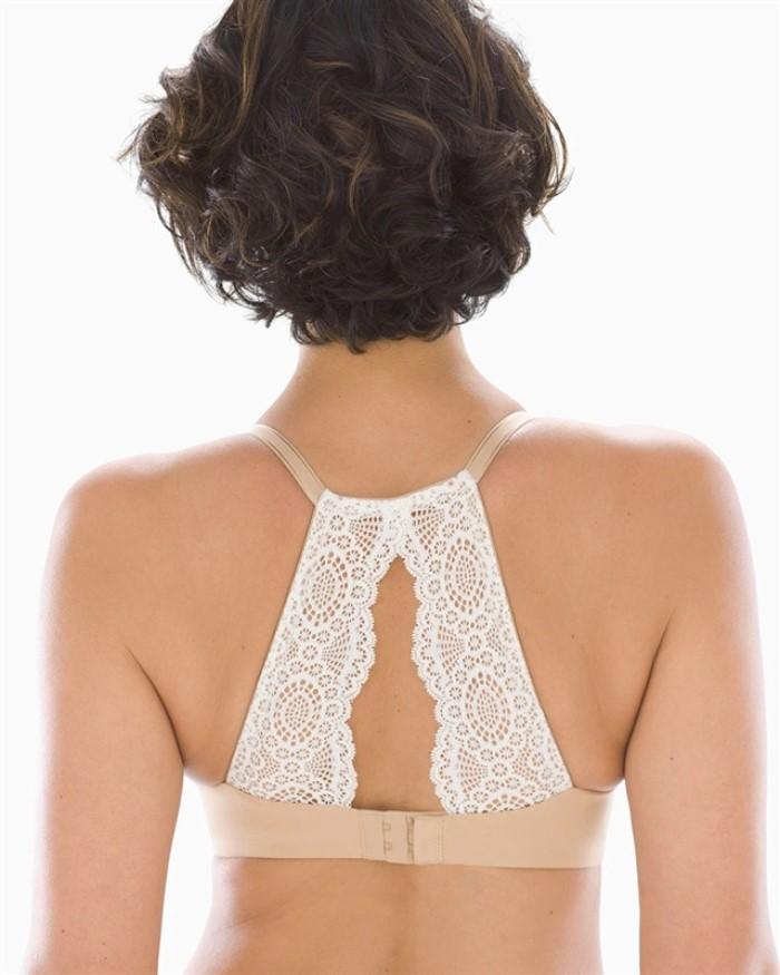 NWOT Soma 34C Embraceable Geo Lace Perfect Coverage Racerback Bra 118796