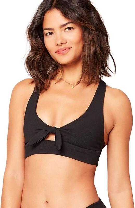 NWOT L*Space Tara XS Black Bikini Swim Top 118837