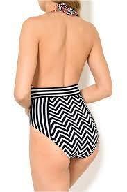 NWOT Profile Gottex 8 Retro Chic 1PC Plunge Swimsuit Red Black 118842