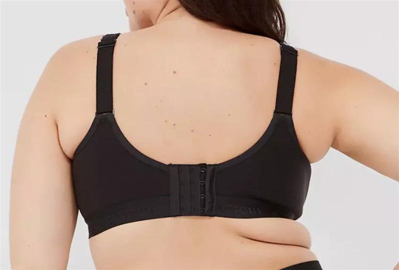 NWPT Cacique 46C Unlined Full Coverage Wirefree Bra Black 118855